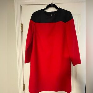 Elegant Red and Black Dress